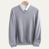 Men's Merino Wool V-Neck Sweater | Premium Comfort & Timeless Style