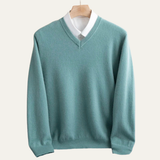 Men's Merino Wool V-Neck Sweater | Premium Comfort & Timeless Style