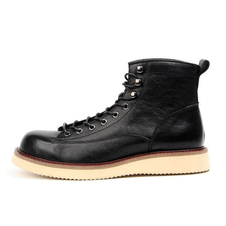 Henry | Lace-Up Ankle Boots with Contrast Sole