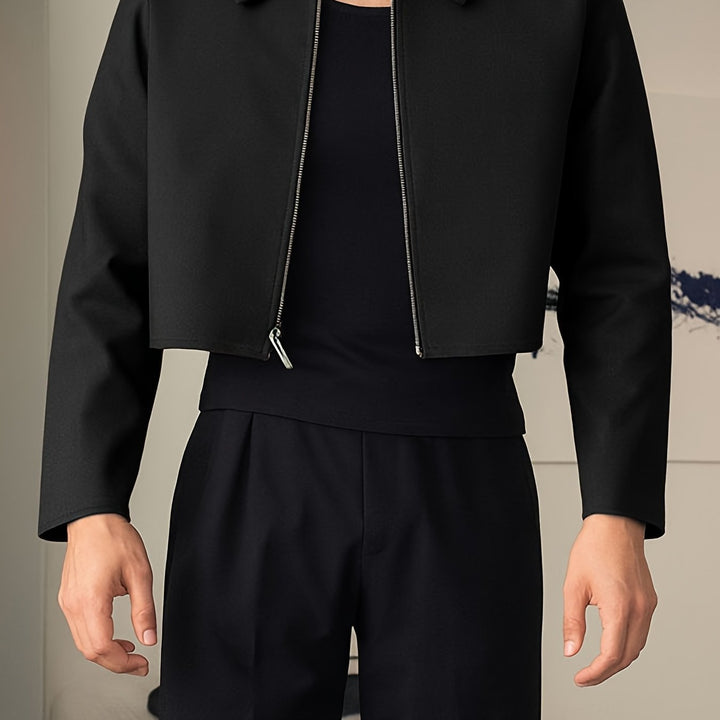 Dylan | Cropped Structured Zip Jacket
