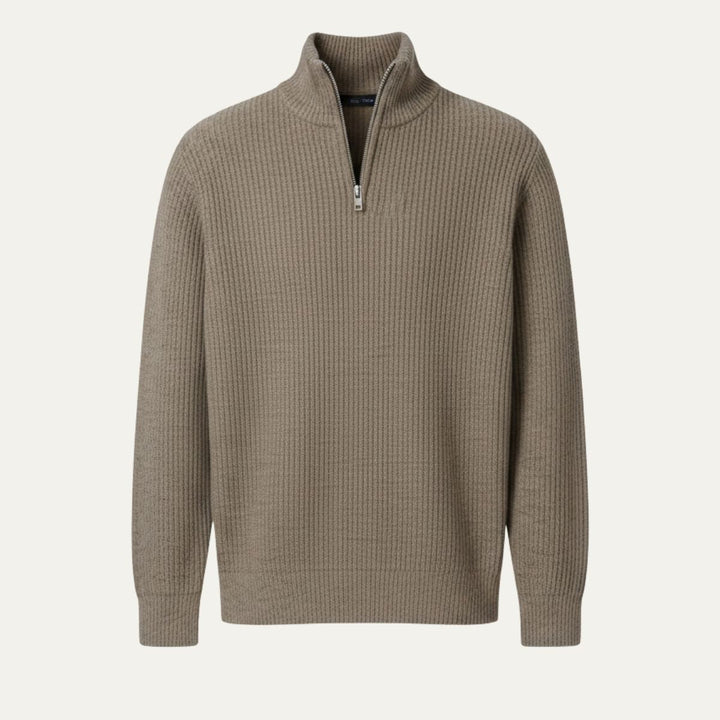 Tyler | Ribbed Knit Quarter-Zip Jumper