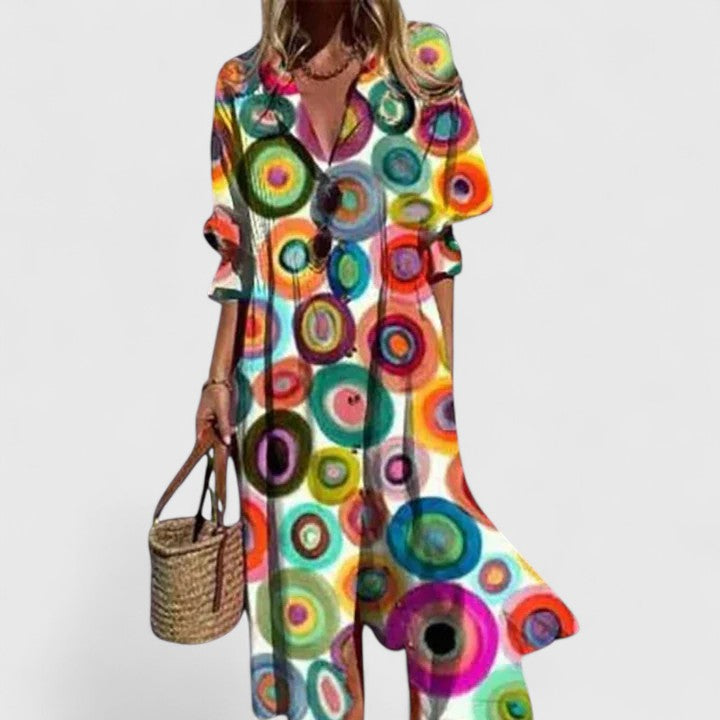 Paula | Elegant Bohemian Floral Dress