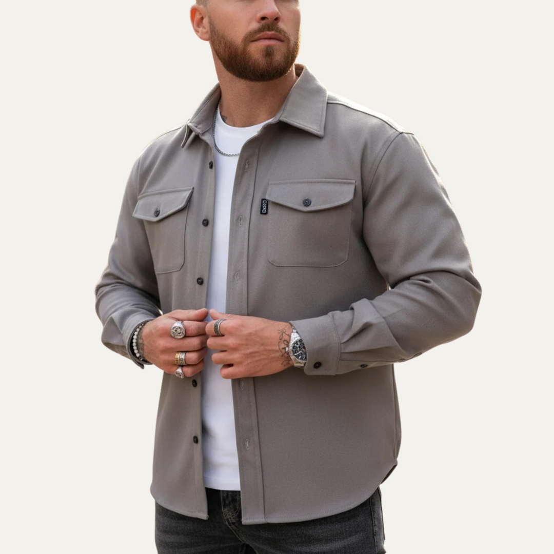 Evan | Cotton Blend Button-Up Shirt
