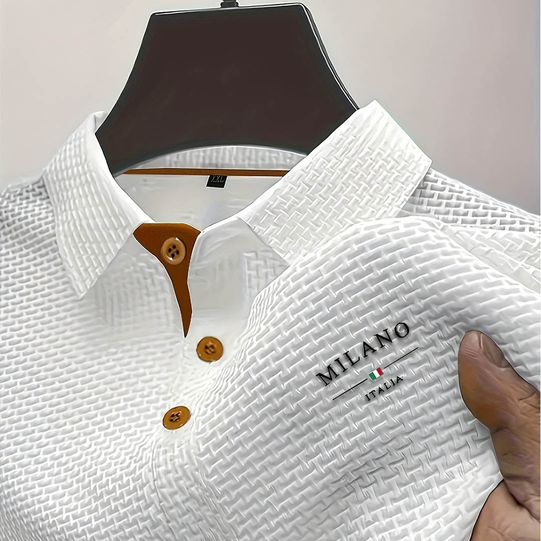 Men's Textured Polo | Premium Structured Design