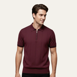 Men's Short Sleeve Zip Polo | Premium Comfort & Refined Style