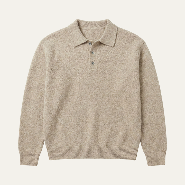 Shane | Cashmere-Blend Knitted Polo Jumper