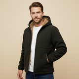 Men's Fleece Lined Hooded Winter Jacket | Warm Comfort, Classic Style