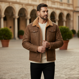 Men's Shearling Leather Jacket | Vintage Warmth & Timeless Style
