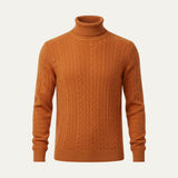 Men's Turtleneck Sweater | Warm Ribbed Cable Knit Style
