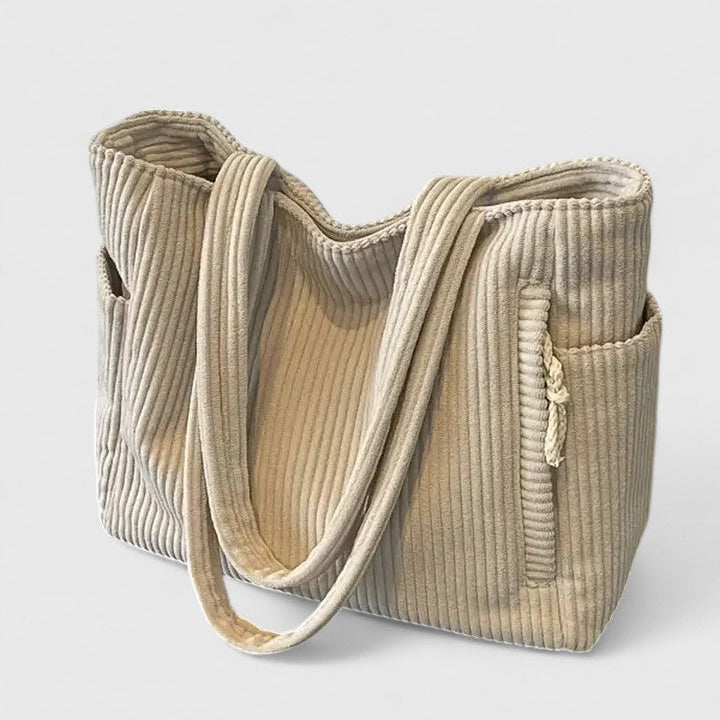 Ribbed Handbag | Textured Sophistication, Modern Versatility
