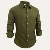 Men's Linen Cotton Button Down Shirt | Elegant Summer Style