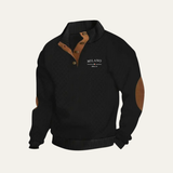 Men's Quarter Zip Sweater | Milano Knit with Elbow Patches
