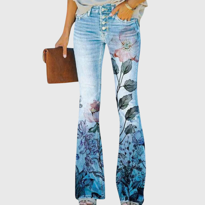Women's Floral Trousers | Romantic Floral Print