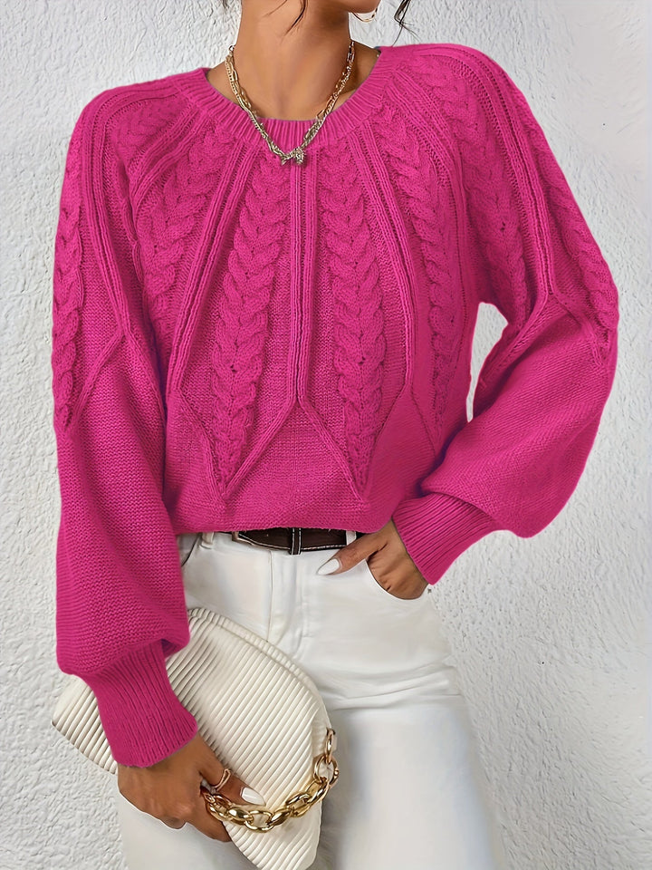 Tracey | Crew Neck Cable Knit Jumper
