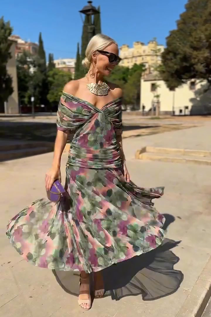 Philippa | Elegant Maxi Dress with V-Neck for Parties