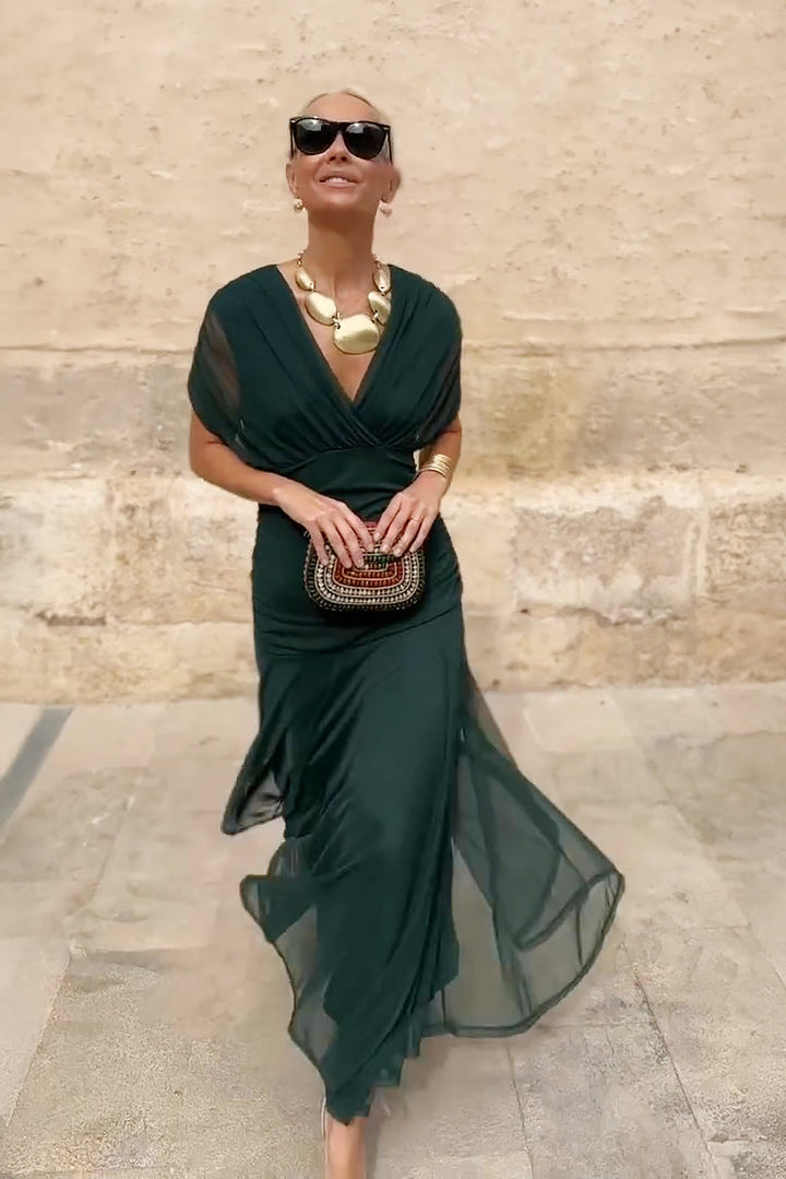 Philippa | Elegant Maxi Dress with V-Neck for Parties