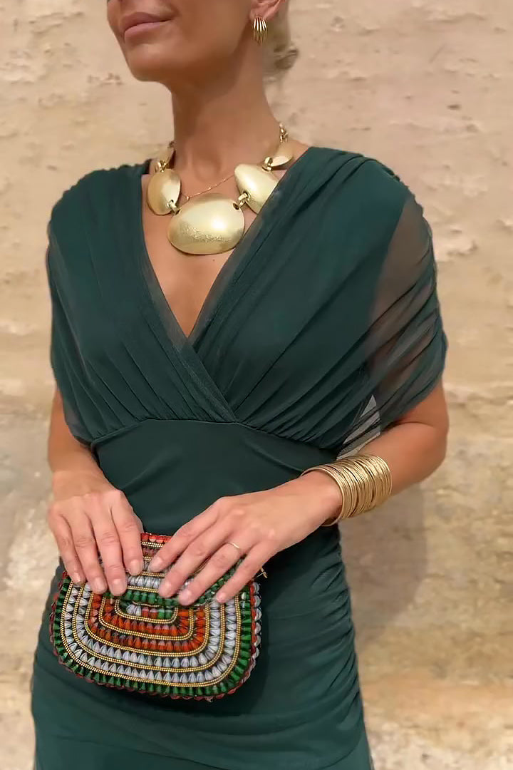 Philippa | Elegant Maxi Dress with V-Neck for Parties