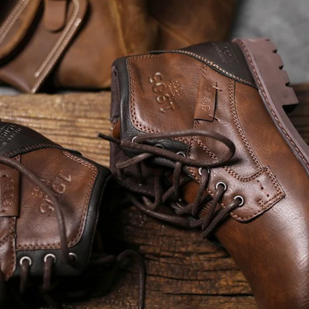 Oliver | Leather Lace-Up Combat Boots