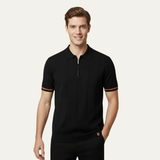 Men's Short Sleeve Zip Polo | Premium Comfort & Refined Style