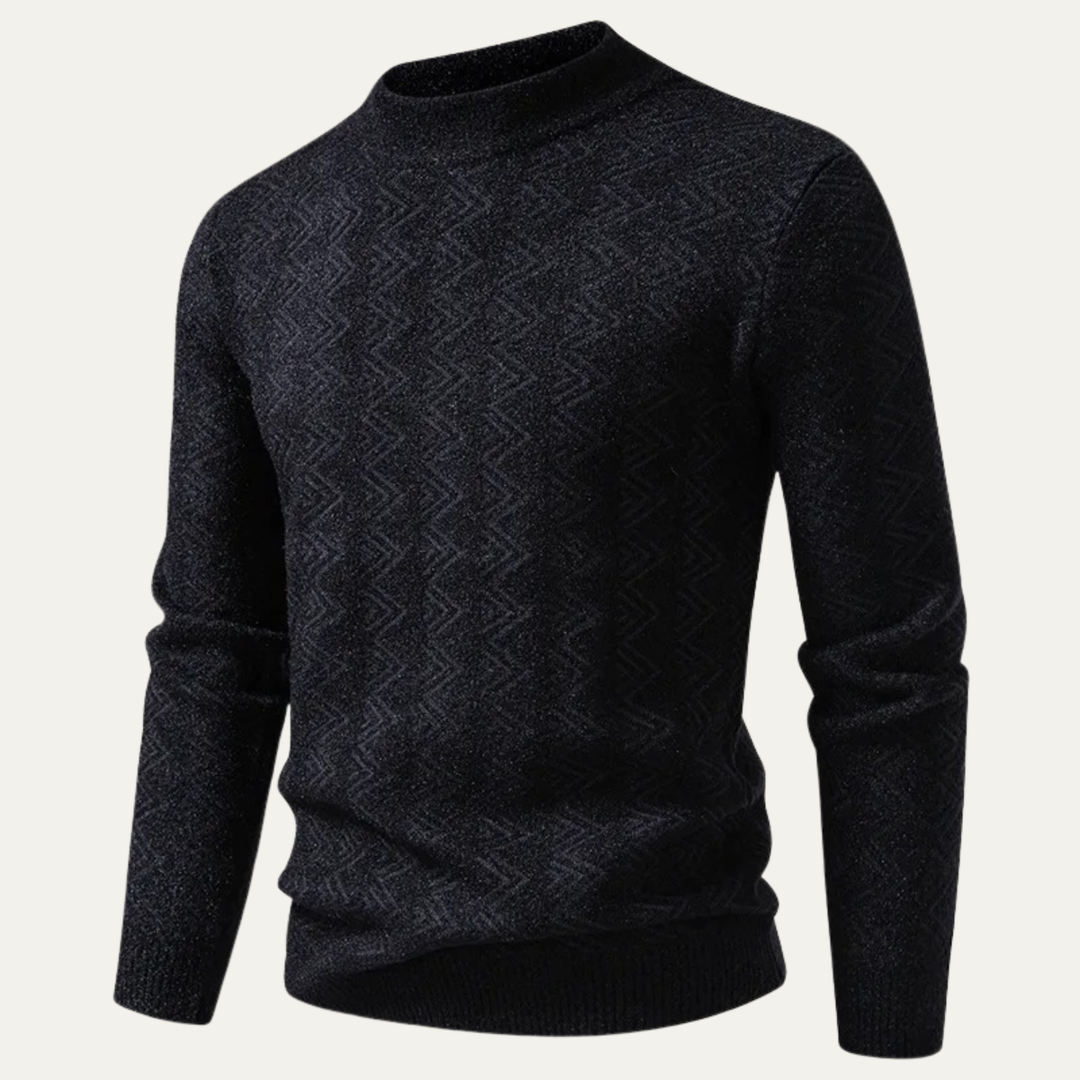 Ethan | Geometric Pattern Crew Neck Jumper