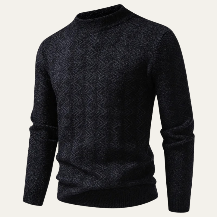 Ethan | Geometric Pattern Crew Neck Jumper