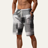 Men's Drawstring Summer Shorts | Casual Comfort, Checked Style