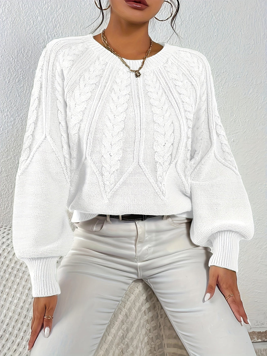 Angela | Relaxed Fit Cable Knit Jumper