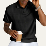 Men's Textured Button Up Polo | Casual Summer Style