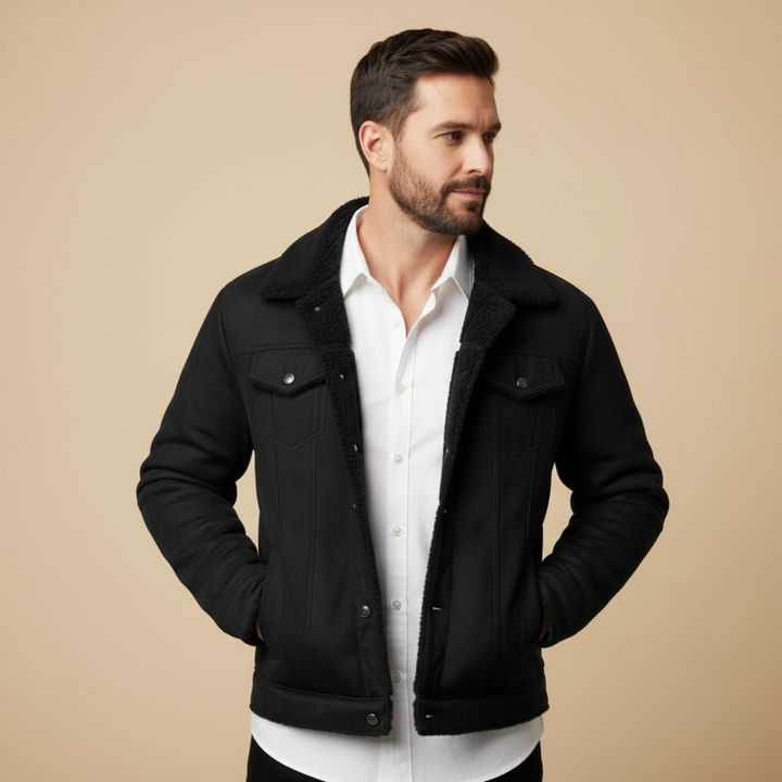 Oscar | Leather Jacket with Shearling Lining