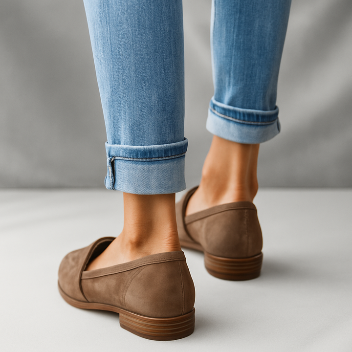 Penelope | Leather Slip-On Loafers with Cushioned Insole