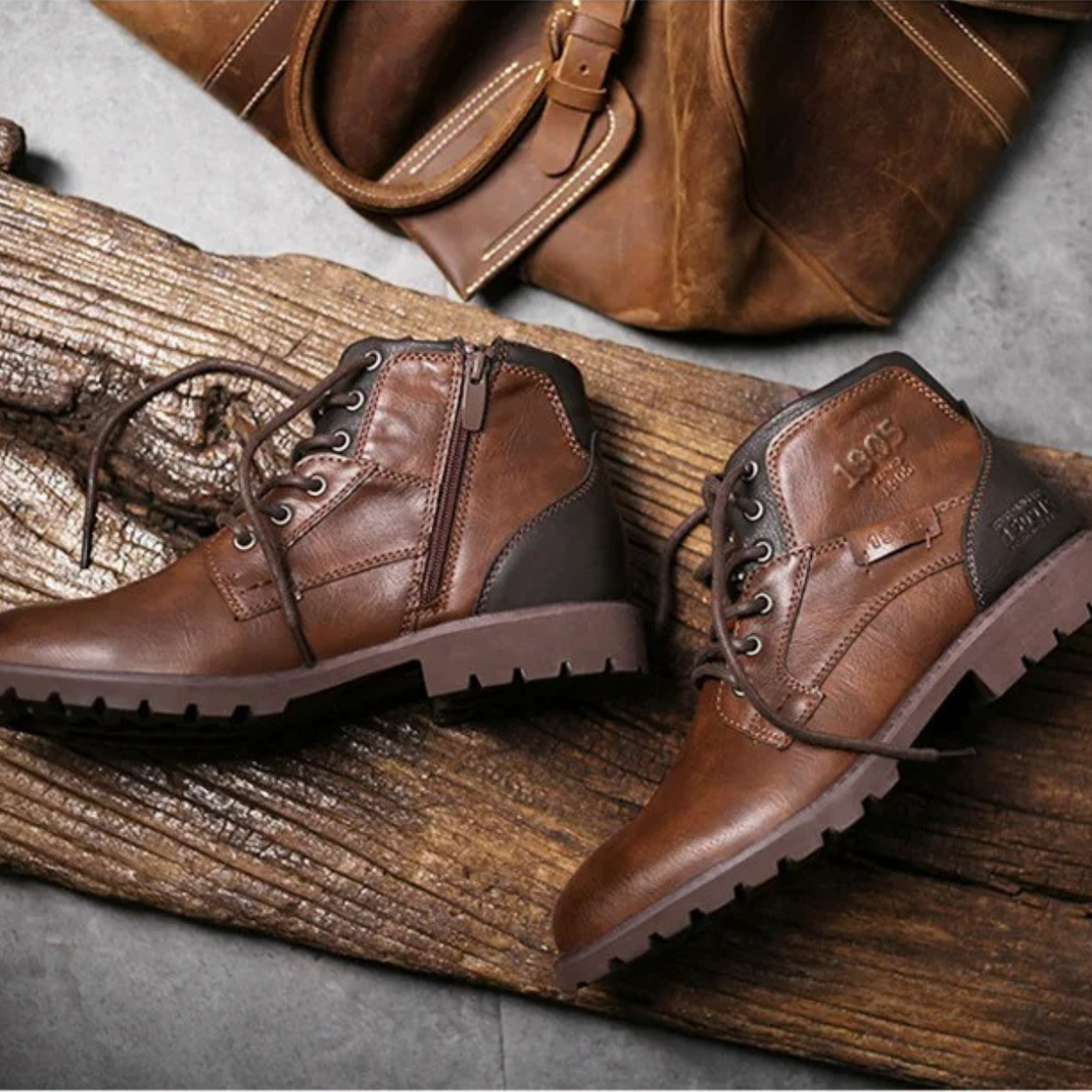 Oliver | Leather Lace-Up Combat Boots
