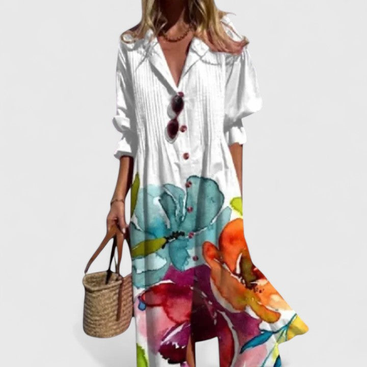 Paula | Elegant Bohemian Floral Dress