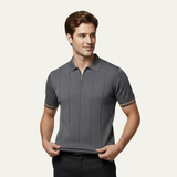 Men's Short Sleeve Zip Polo | Premium Comfort & Refined Style