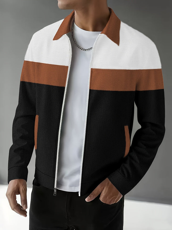 Gareth | Colour Block Zip Jacket