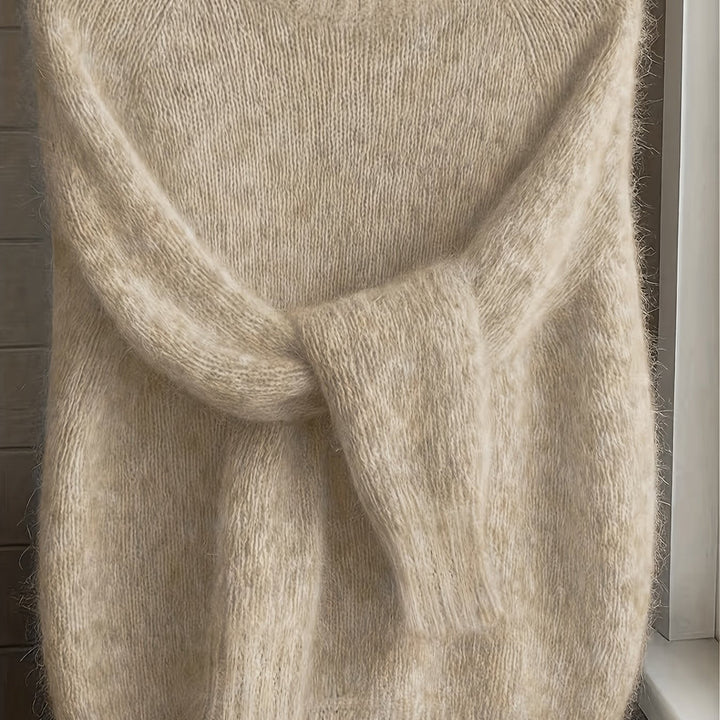 Philippa | Textured Crew Neck Jumper in Soft Knit