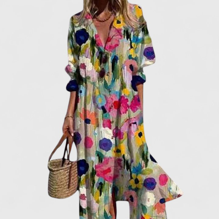 Paula | Elegant Bohemian Floral Dress