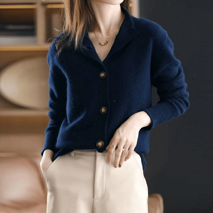 Abigail | Structured Button-Front Cardigan