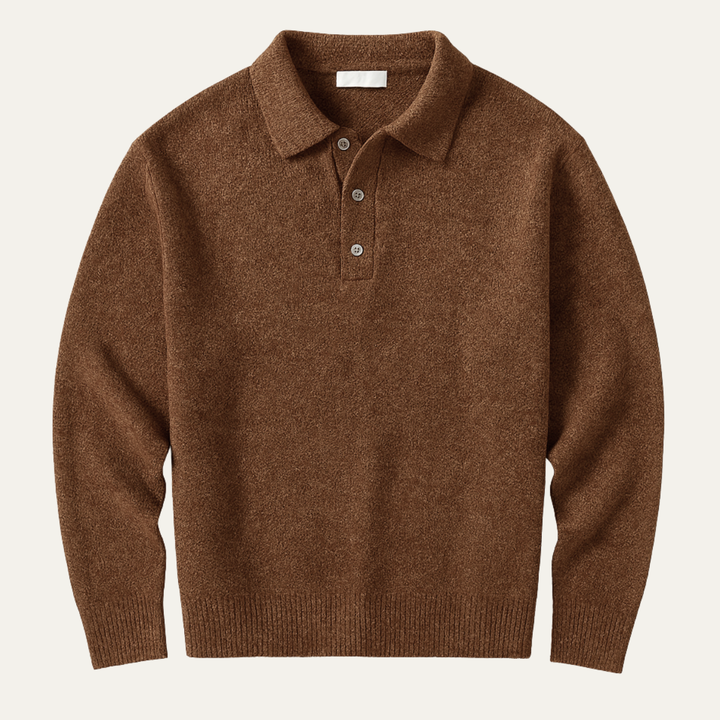 Shane | Cashmere-Blend Knitted Polo Jumper