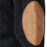 Men's Stand Collar Fleece Sweater | Classic Comfort with Suede Details