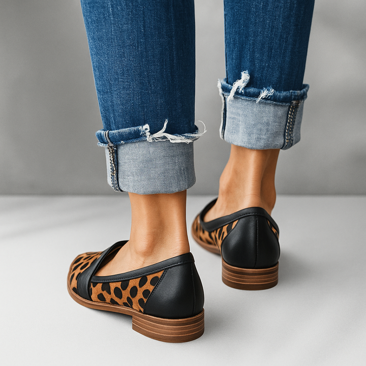 Penelope | Leather Slip-On Loafers with Cushioned Insole