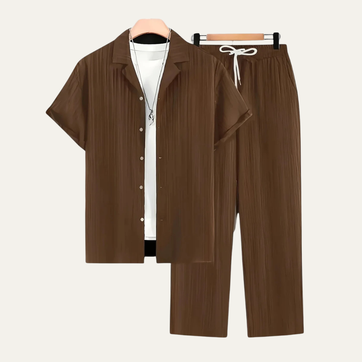 Harvey | Linen Shirt and Trousers Two-Piece Set