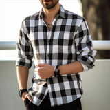 Men's Plaid Button-Up Shirt | Classic Comfort, Effortless Style
