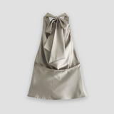 Halter Back Satin Tank Top | Fluid Elegance, Effortless Allure