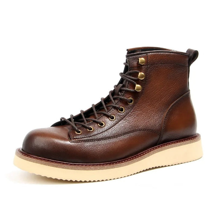 Henry | Lace-Up Ankle Boots with Contrast Sole