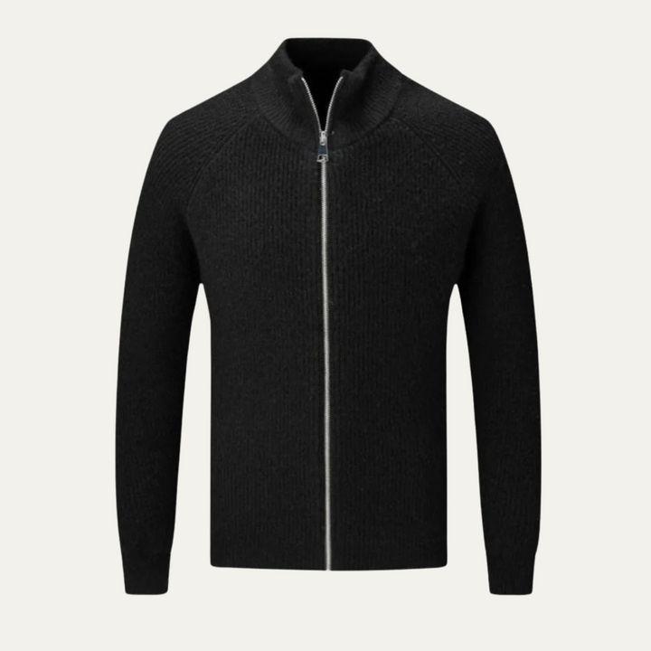 Hugo | Merino Wool Zip-Up Cardigan