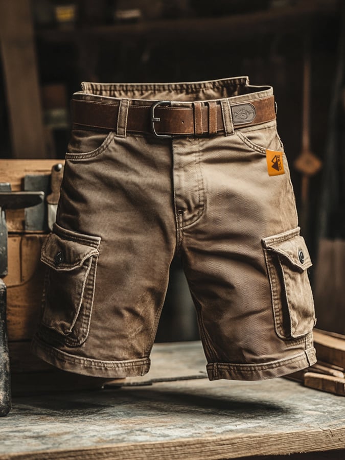 Men's Vintage Cargo Shorts | Practical Retro Style