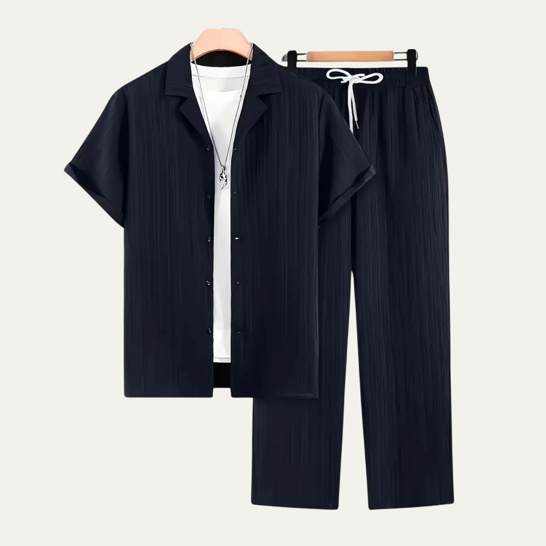 Harvey | Linen Shirt and Trousers Two-Piece Set