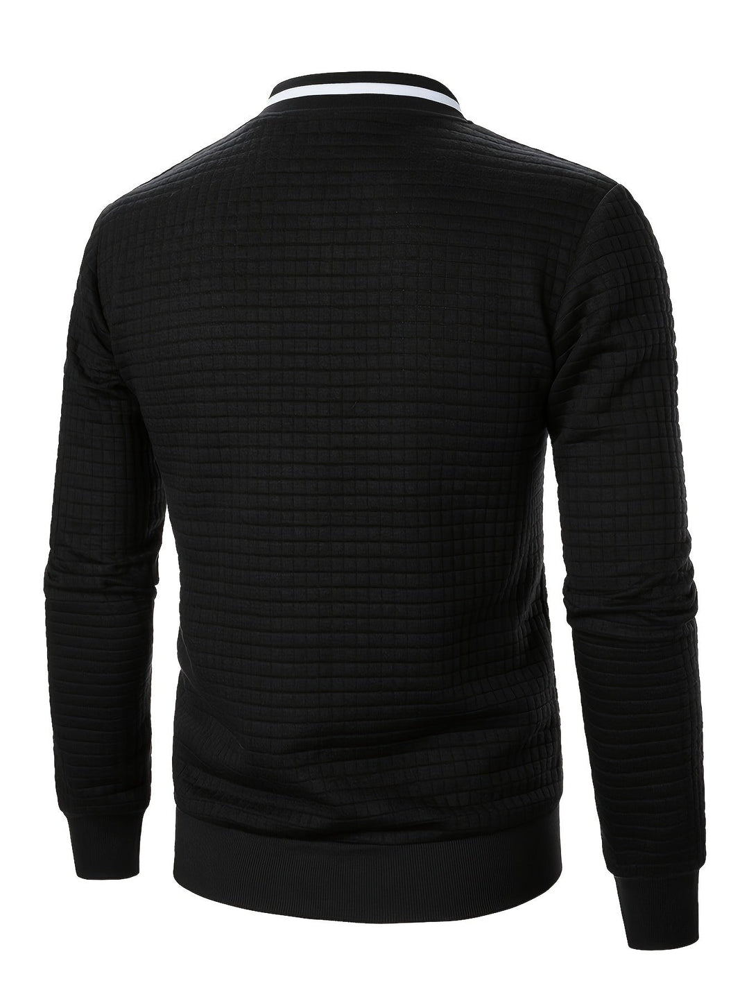 Sean | Textured Bomber Jacket with Ribbed Trim