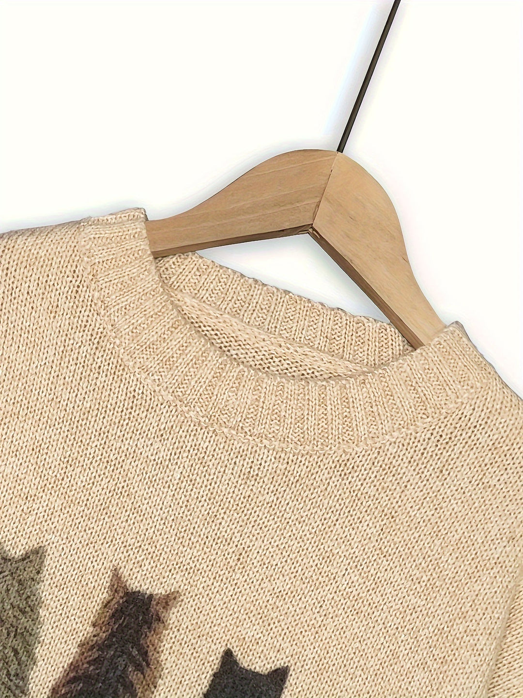 Caroline | Cat Print Knitted Jumper