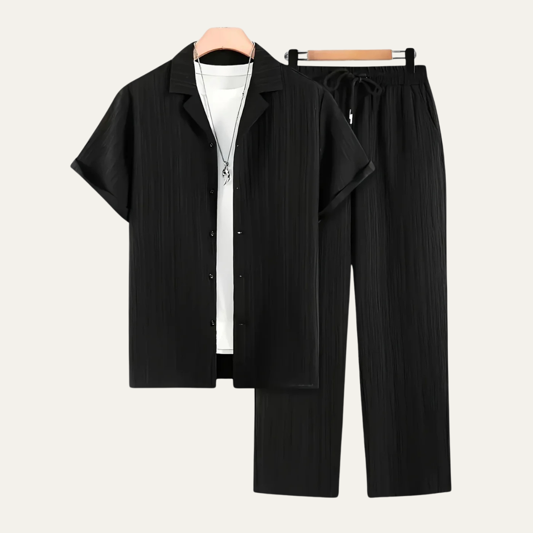 Harvey | Linen Shirt and Trousers Two-Piece Set
